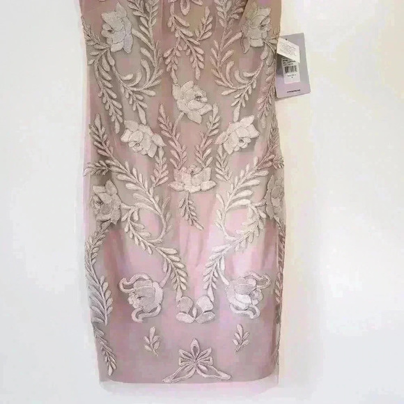 JS Collections Dori Embroidered Cap Sleeve Dress - Picture 6 of 11